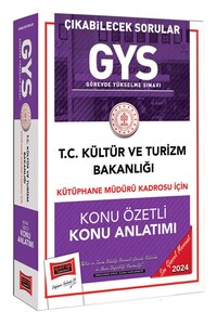 Yargı Yayınları 2024 GYS Kültür ve Turizm Bakanlığı Kütüphane Müdürü Kadrosu İçin Konu Anlatımı ve Sorular