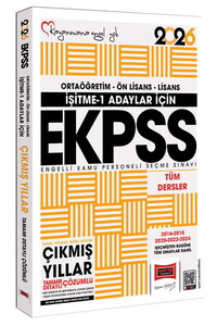 Yargı Yayınları 2026 İşitme 1 Adaylar İçin EKPSS GK-GY Tüm Dersler (2016-2024) Çıkmış Sorular Kitabı