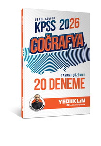 Yediiklim Yayınları 2026 KPSS Genel Kültür Coğrafya Tamamı Çözümlü 20 Deneme Ramazan  KOCAKAYA