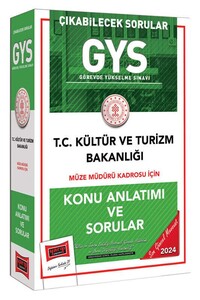 Yargı Yayınları 2024 GYS Kültür ve Turizm Bakanlığı Müze Müdürü Kadrosu İçin Konu Anlatımı ve Sorular