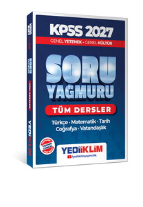 Yediiklim Yayınları 2027 KPSS Genel Yetenek Genel Kültür Tüm Dersler Soru Yağmuru