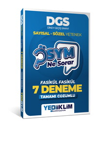 Yediiklim Yayınları 2027 Ösym Ne Sorar DGS Tamamı Çözümlü Fasikül 7 Deneme