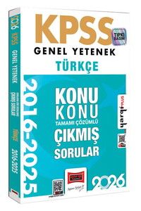 Yargı Yayınları 2026 KPSS Genel Yetenek Türkçe 2016-2026 Konu Konu Tamamı Çözümlü Çıkmış Sorular