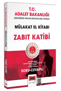 Yargı Yayınları T.C. Adalet Bakanlığı Zabıt Katibi Mülakat El Kitabı Soru Cevaplı