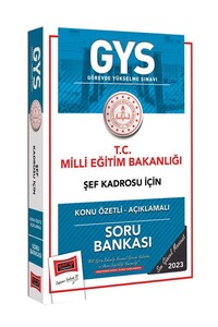 Yargı Yayınları 2023 MEB Şef Kadrosu İçin Konu Özetli Açıklamalı Soru Bankası