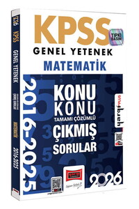 Yargı Yayınları 2026 KPSS Genel Yetenek Matematik 2016-2026 Konu Konu Tamamı Çözümlü Çıkmış Sorular