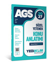 Yediiklim Yayınları 2027 MEB AGS Sözel  Yetenek Konu Anlatımı