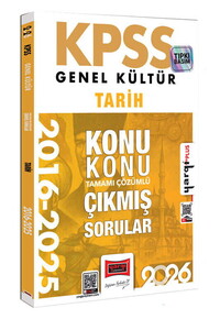 Yargı Yayınları 2026 KPSS Genel Kültür Tarih 2016-2026 Konu Konu Tamamı Çözümlü Çıkmış Sorular