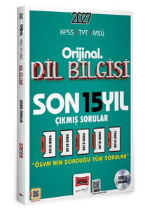 Yargı Yayınları 2027 KPSS TYT MSÜ Orijinal Dil Bilgisi Son 15 Yıl Çıkmış Sorular