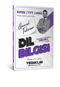 Yediiklim Yayınları 2026 KPSS TYT MSÜ Tüm Adaylar İçin Dil Bilgisi Tamamı Çözümlü Sorularla Genel Tekrar