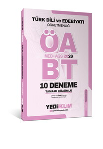 Yediiklim Yayınları AGS ÖABT Türk Dili Ve Edebiyatı Öğretmenliği Tamamı Çözümlü 10 Deneme Sınavı