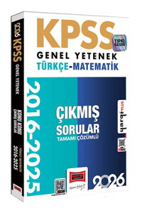 Yargı Yayınları 2026 KPSS Genel Yetenek Türkçe-Matematik 2016-2026 Konu Konu Tamamı Çözümlü Çıkmış Sorular