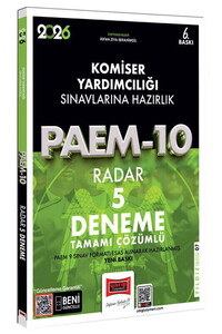 Yargı Yayınları 2026 PAEM Komiser Yardımcılığı Sınavlarına Hazırlık Radar 5 Deneme