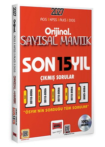Yargı Yayınları 2027 KPSS AGS ALES DGS Orijinal Sayısal Mantık Son 15 Yıl Çıkmış Sorular