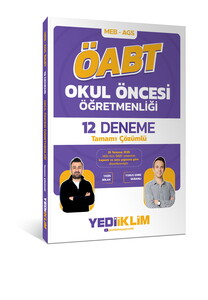 Yediiklim Yayınları 2027 MEB AGS ÖABT Okul Öncesi Öğretmenliği Tamamı Çözümlü 12 Deneme