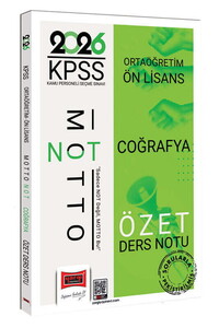 Yargı Yayınları 2026 KPSS Ortaöğretim Ön Lisans Motto Serisi Coğrafya Özet Ders Notu